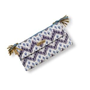 NWT Buxton Chevron Pattern Multi Compartment Tassel Wallet